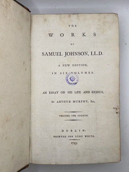 The Works of Samuel Johnson 1793 The Important Arthur Murphy Edition