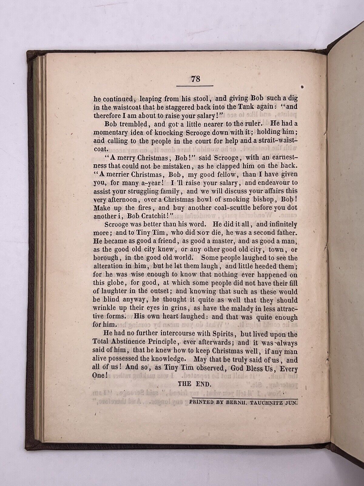 A Christmas Carol - Charles Dickens 1843 Tauchnitz First Edition in Original Cloth