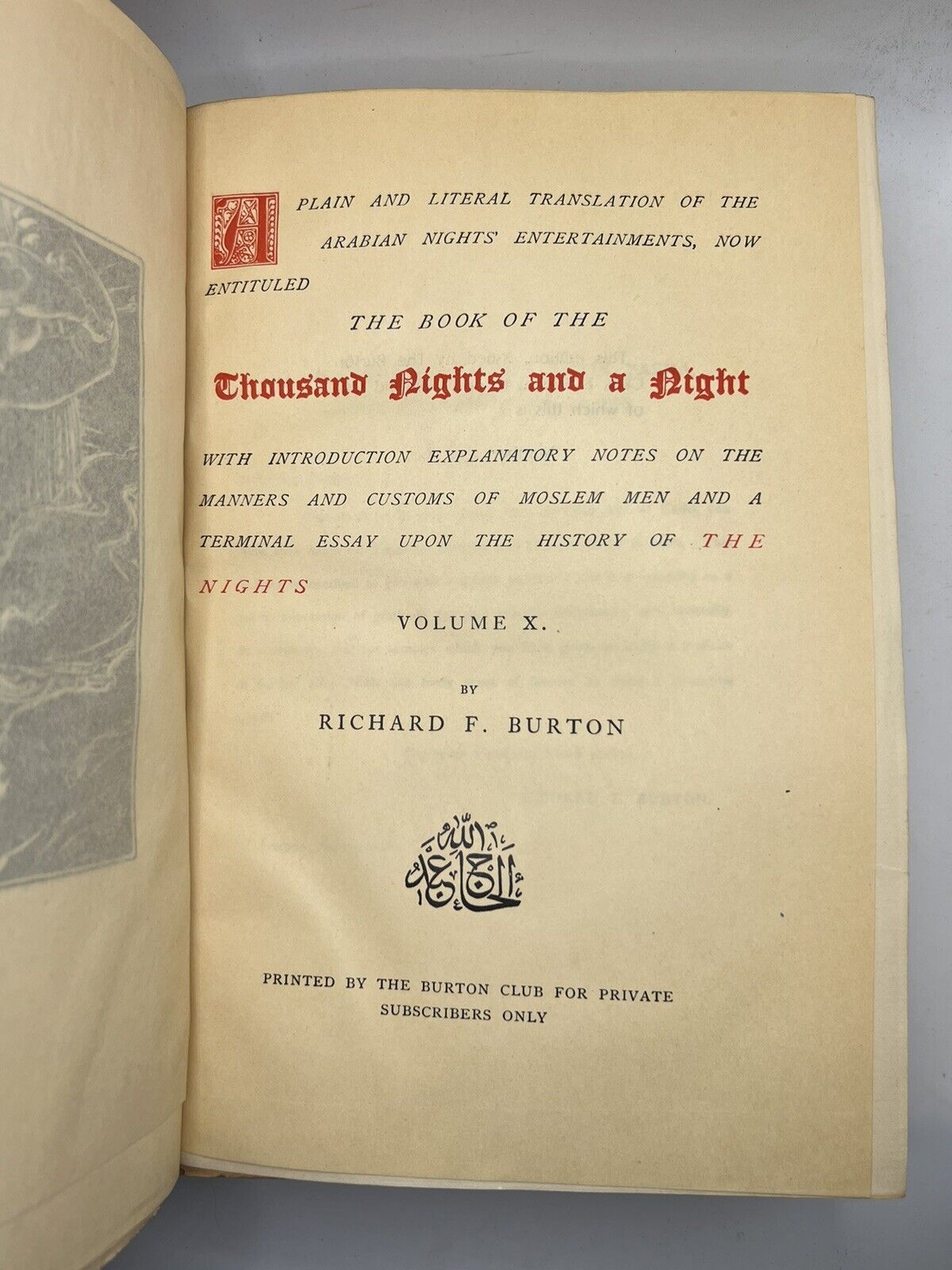 Tales From the Arabian Nights by Richard Burton 1903-4