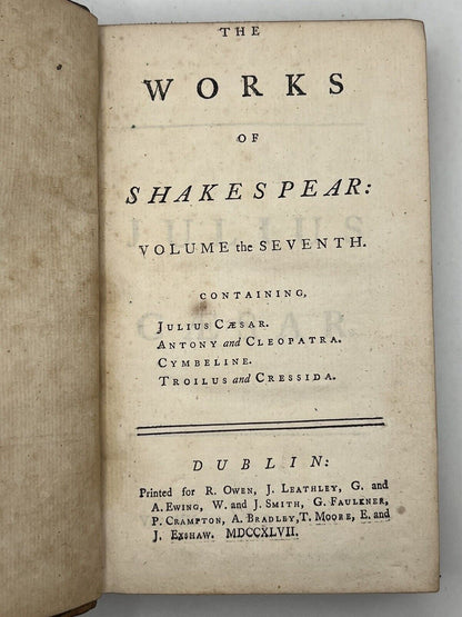 The Works of William Shakespeare 1747: The Warburton & Alexander Pope Edition