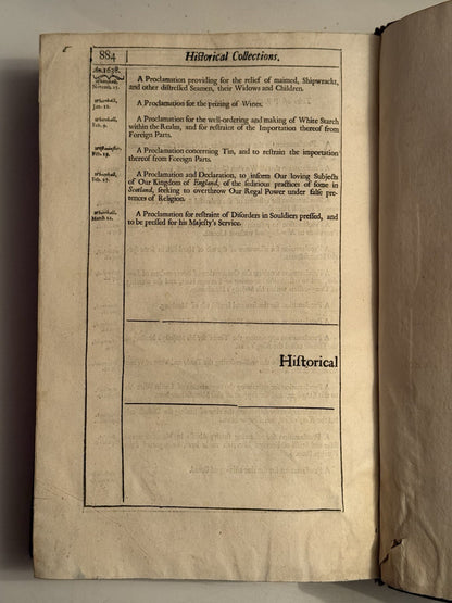 Rushworth History of England 1659-80 First Edition