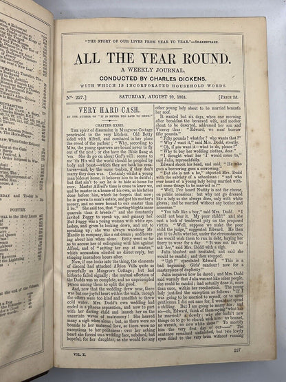 All the Year Round by Charles Dickens 1860-1875 First Editions & Later