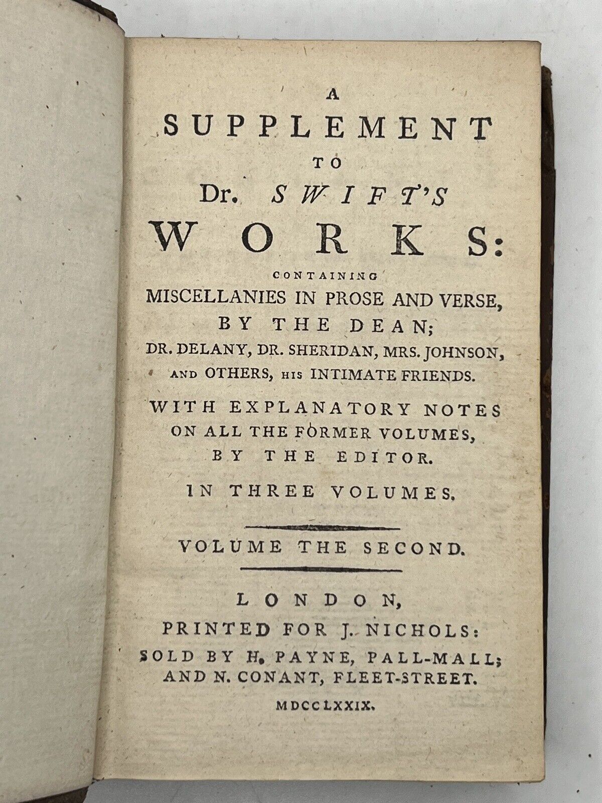 The Works of Jonathan Swift 1765-1779 in 26 Vols with Letters & Supplement