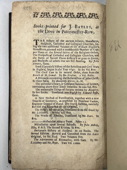 The Ecclesiastical History of the English Nation by the Venerable Bede 1723