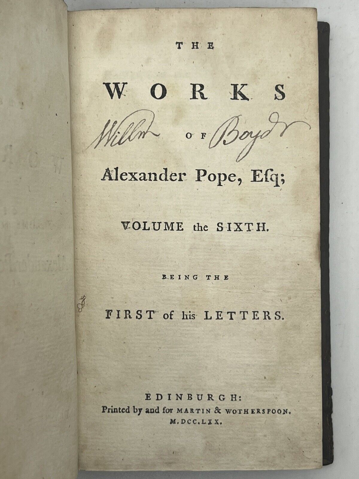 The Works of Alexander Pope 1770