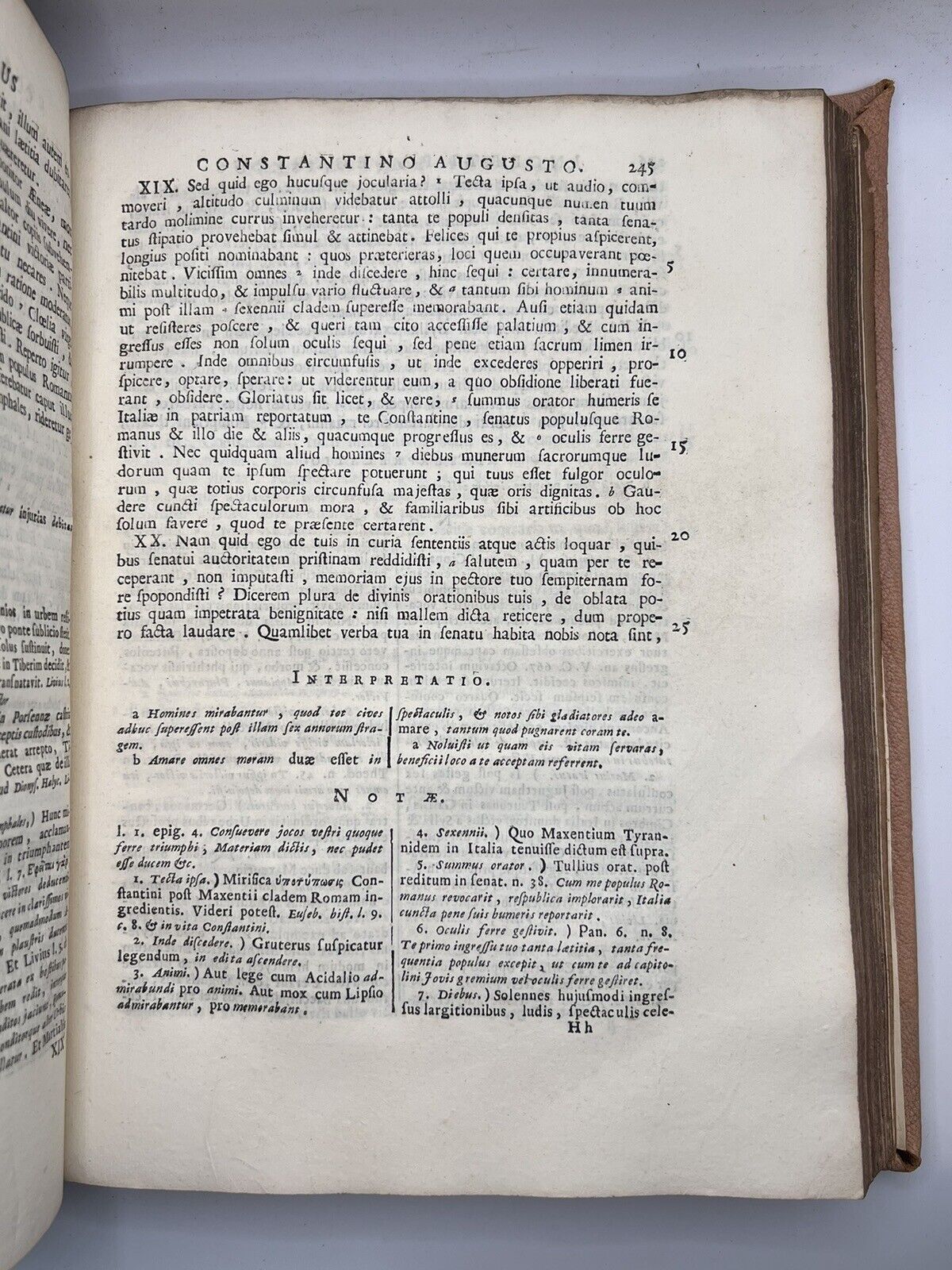 Ancient Panegyrics By Jacobus De La Baune 1728 Second Italian Edition