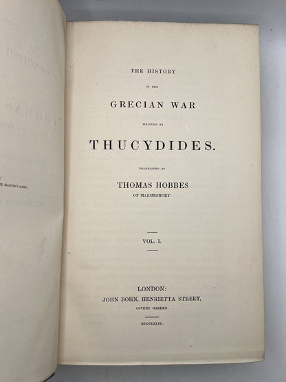 The Works of Thomas Hobbes 1839-45 First Edition In English