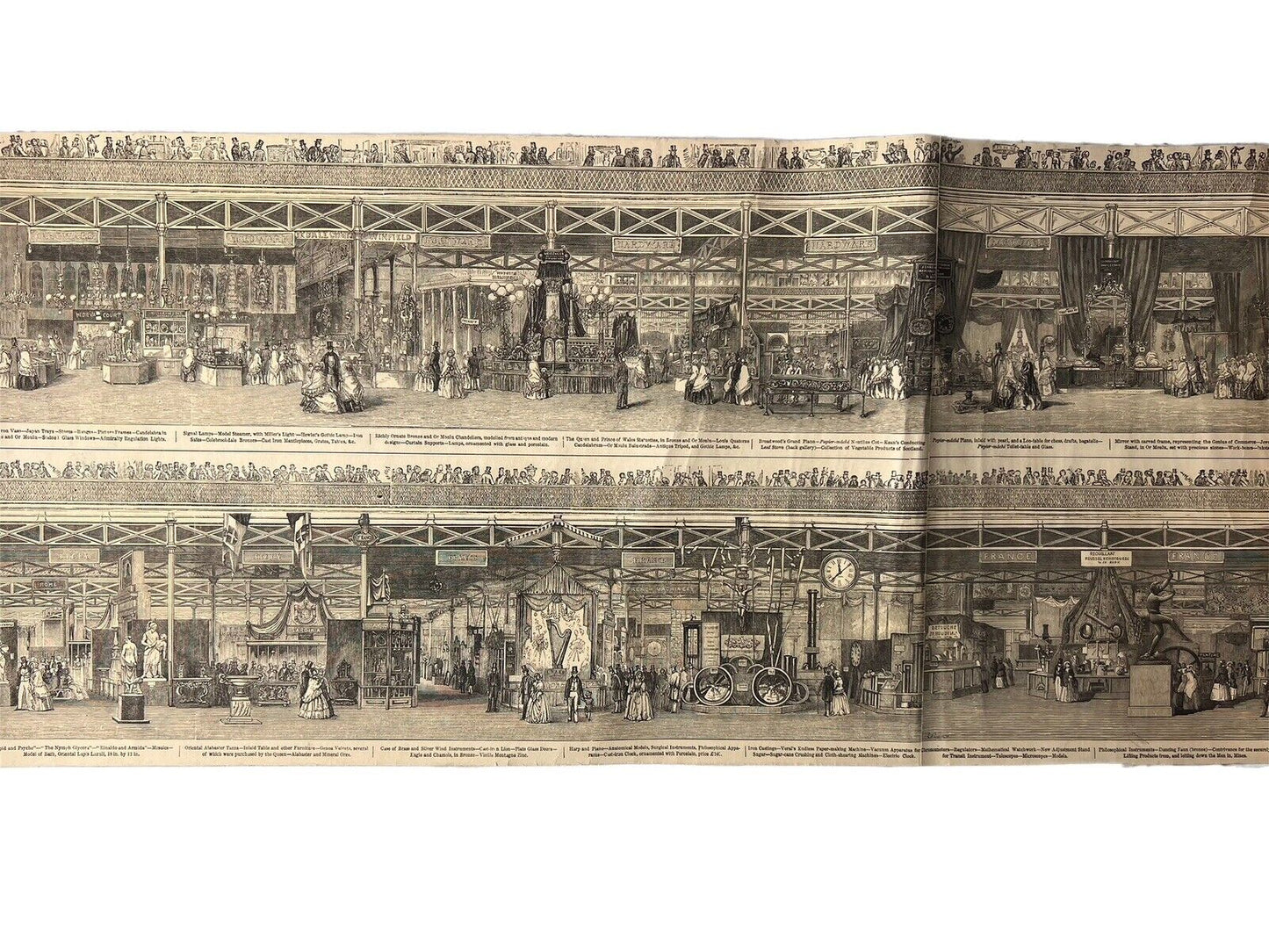 A Panorama of the Great Exhibition of 1851 from the Illustrated London News