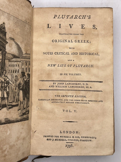 Plutarch's Lives 1798 Langhorne Edition