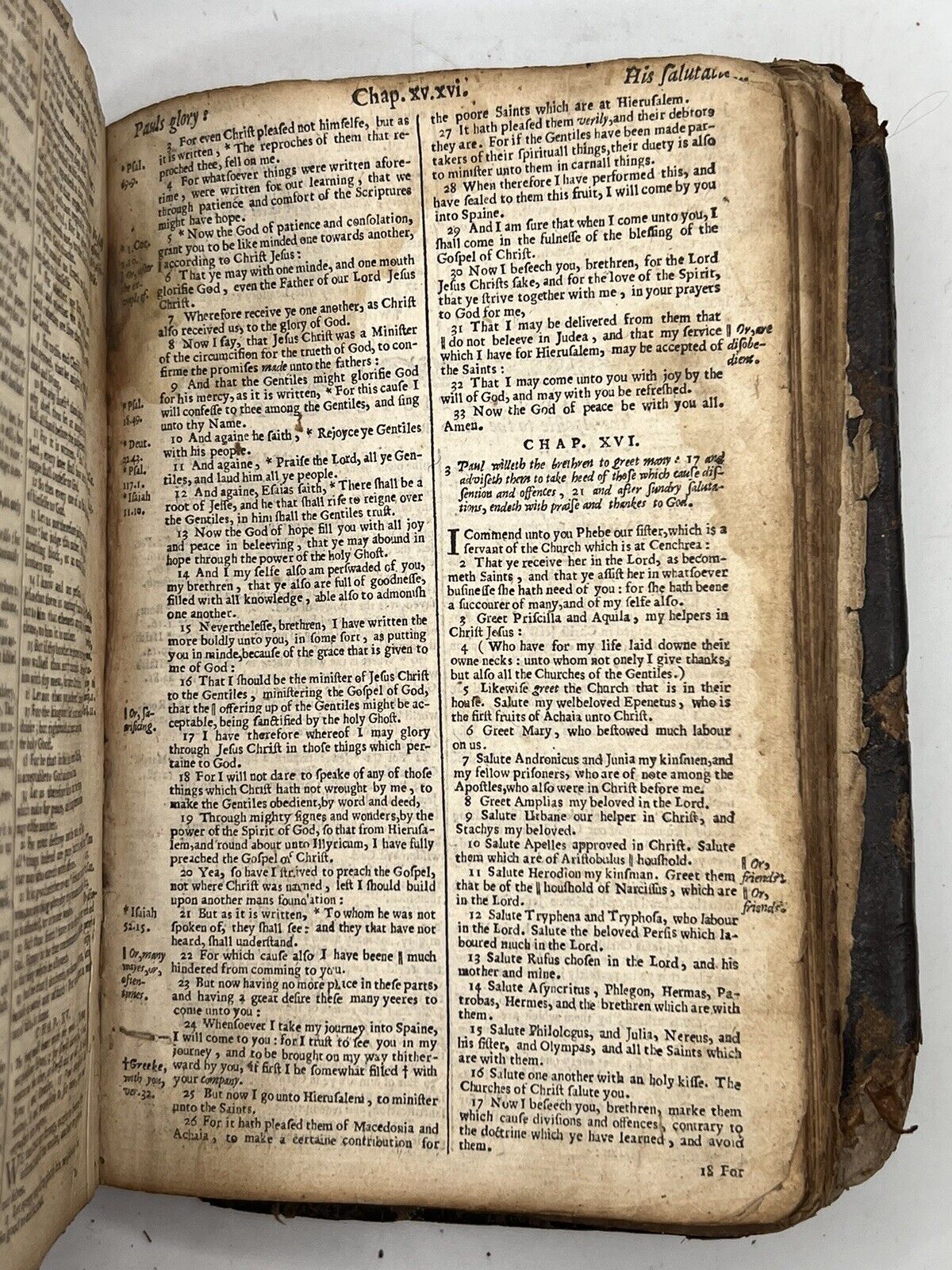 Antique King James Bible 1636-7