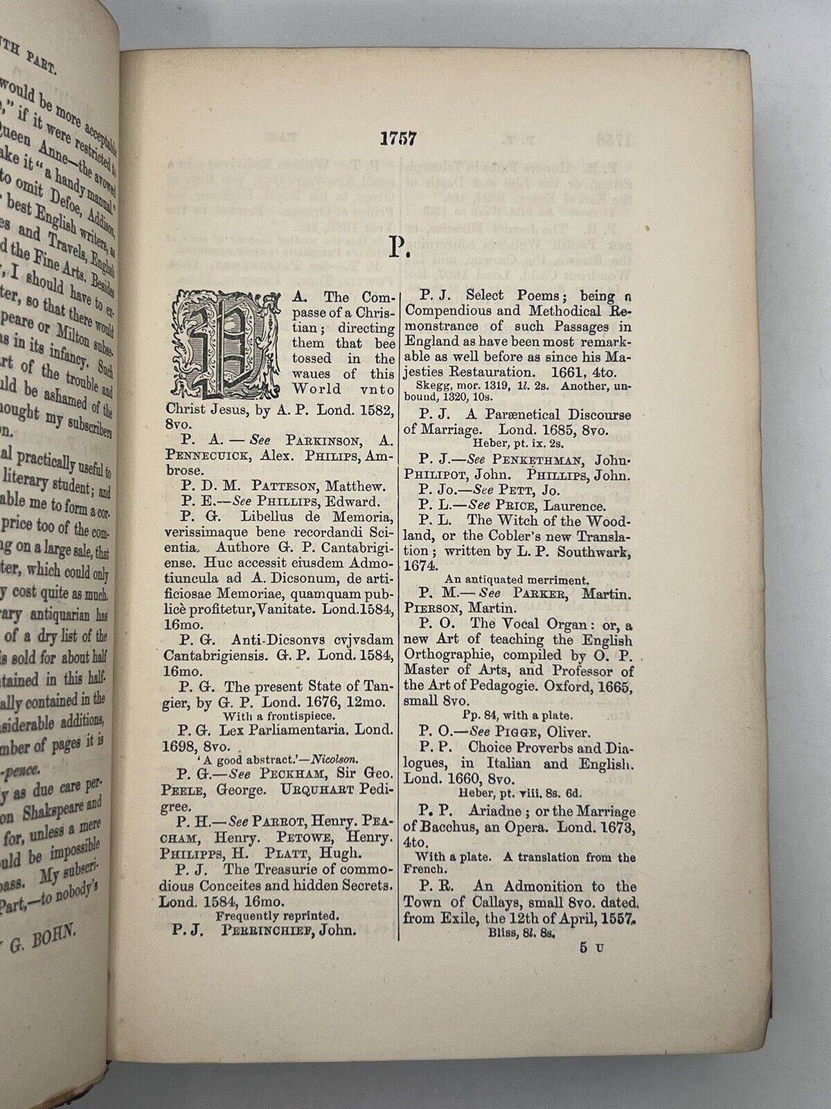 The Bibliographer's Manual of English Literature 1857-69 Lowndes