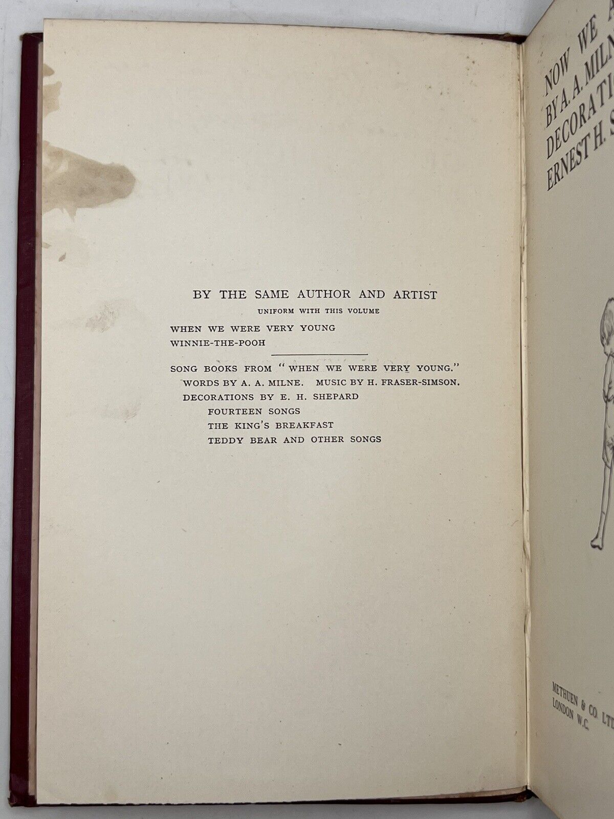 Now We Are Six by A. A. Milne 1927 First Edition First Impression