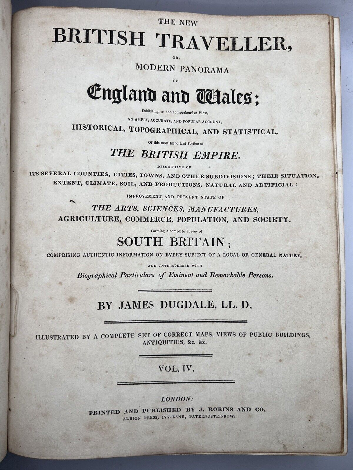 The British Traveller by James Dugdale 1819