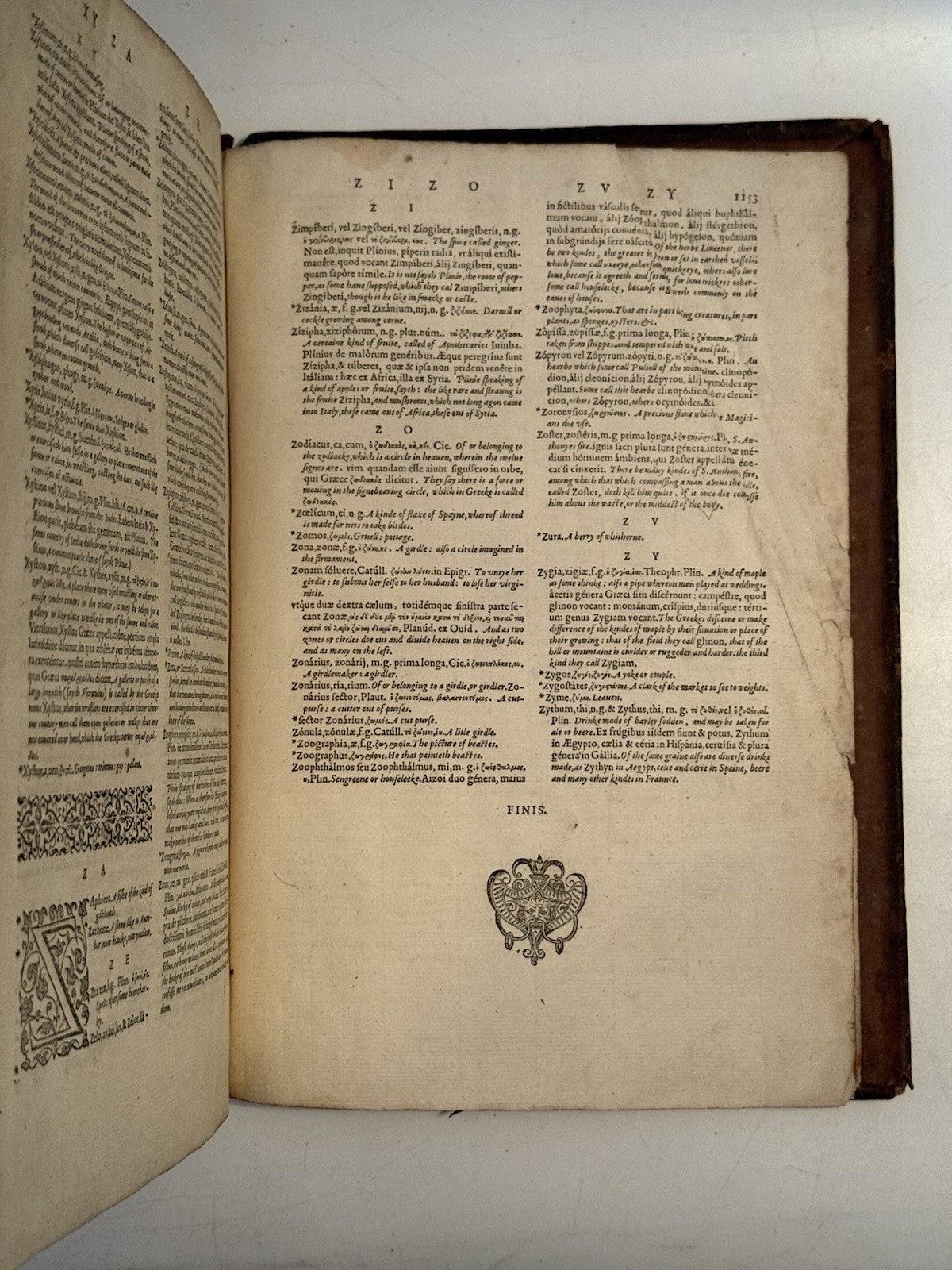 Trilingual Latin-Greek-English Lexicon by Guillaume Morel 1583