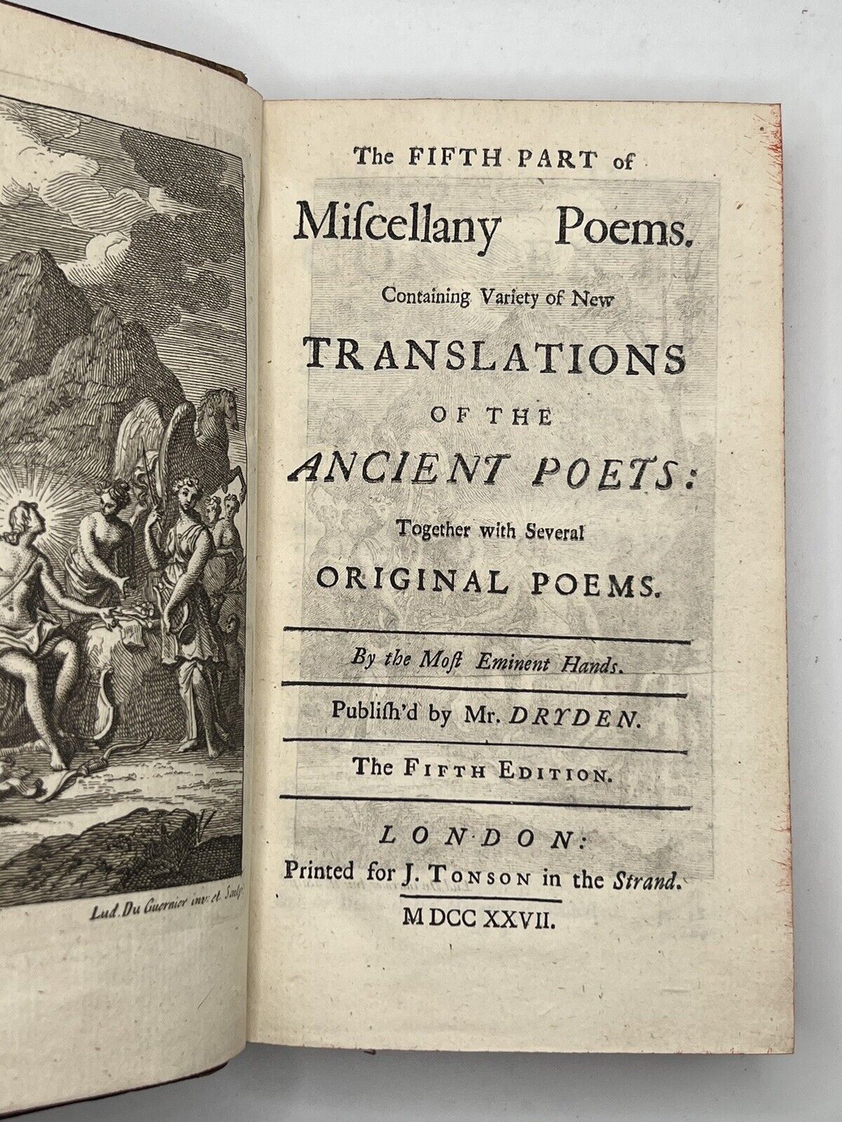 John Dryden's Miscellaneous Poems 1727