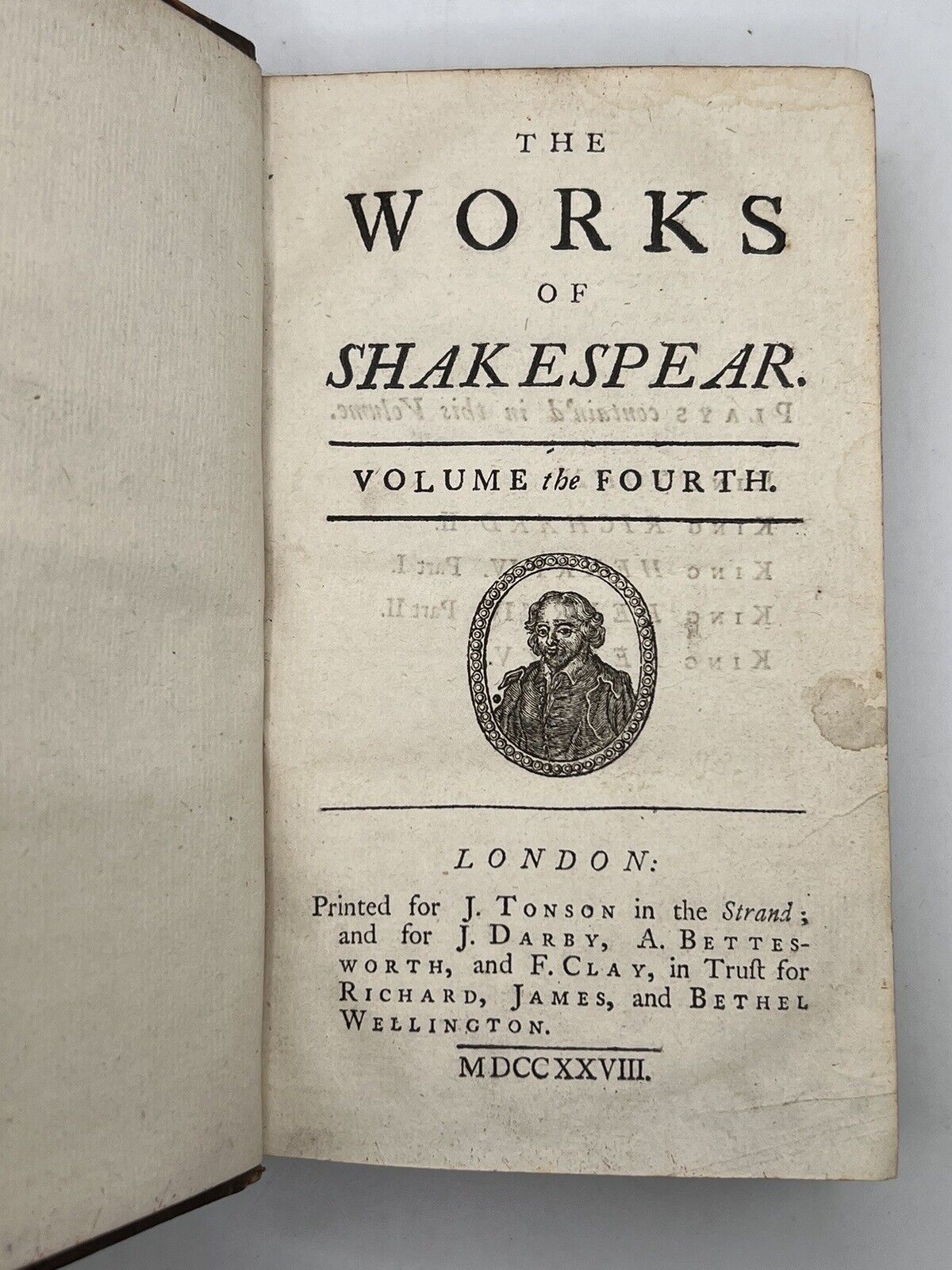 The Works of William Shakespeare 1728 Alexander Pope Edition First Edition Thus