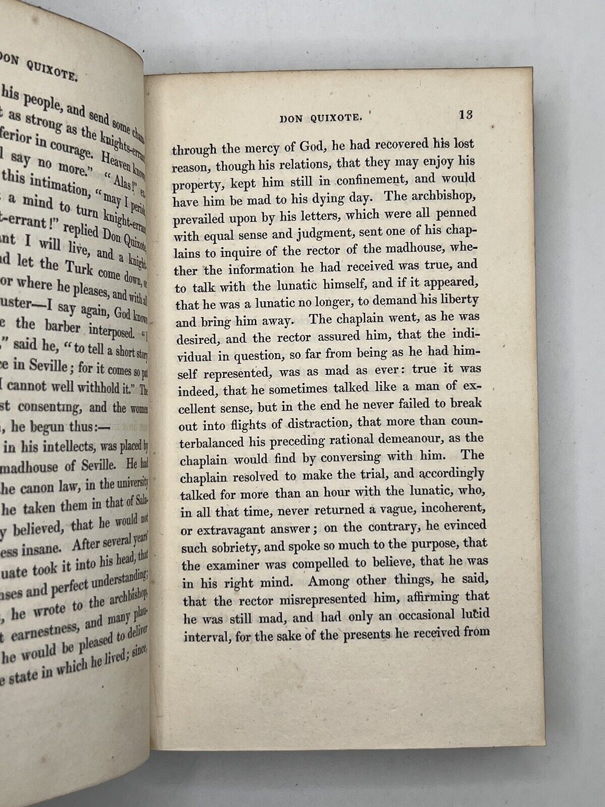 The Life and Adventures of Don Quixote by Miguel De Cervantes 1820