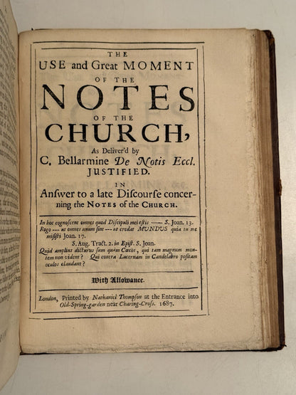 1685-8 Anglican vs Catholic Debate Sammelband