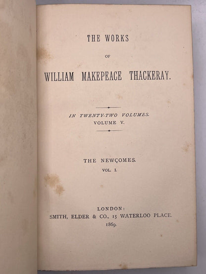 The Works of W.M. Thackeray 1869 First Collected Edition