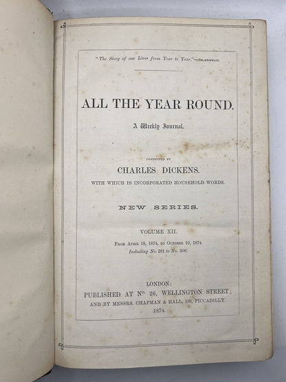 All the Year Round by Charles Dickens 1860-1875 First Editions & Later