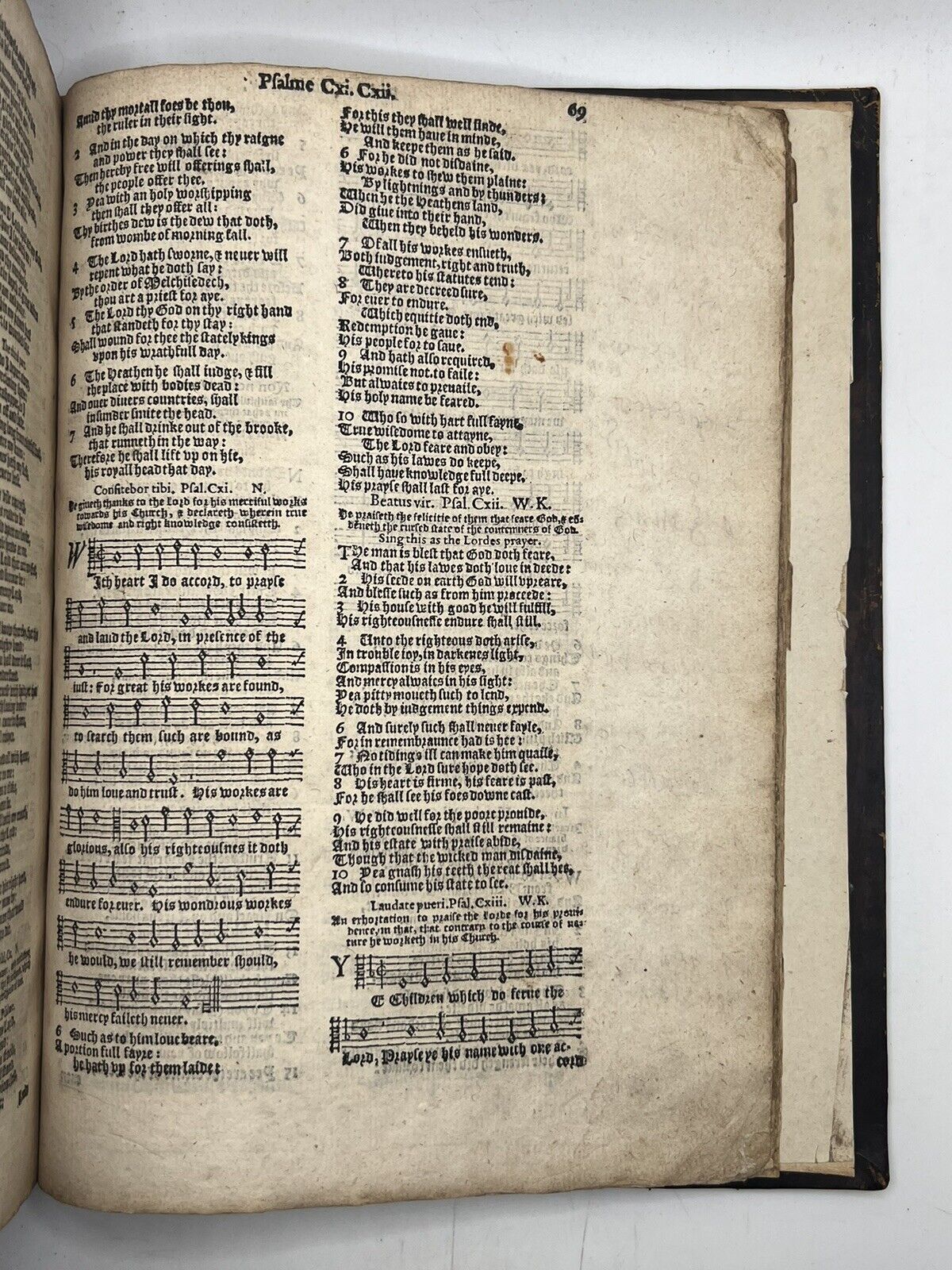 The Whole Book of Psalms 1605 Contemporary Marginalia and Music