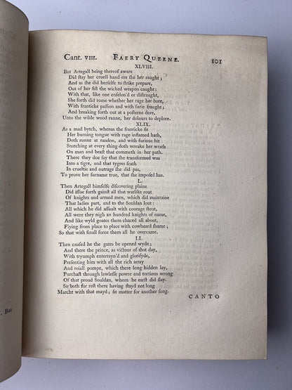 The Faerie Queene by Edmund Spenser 1758 John Upton Edition