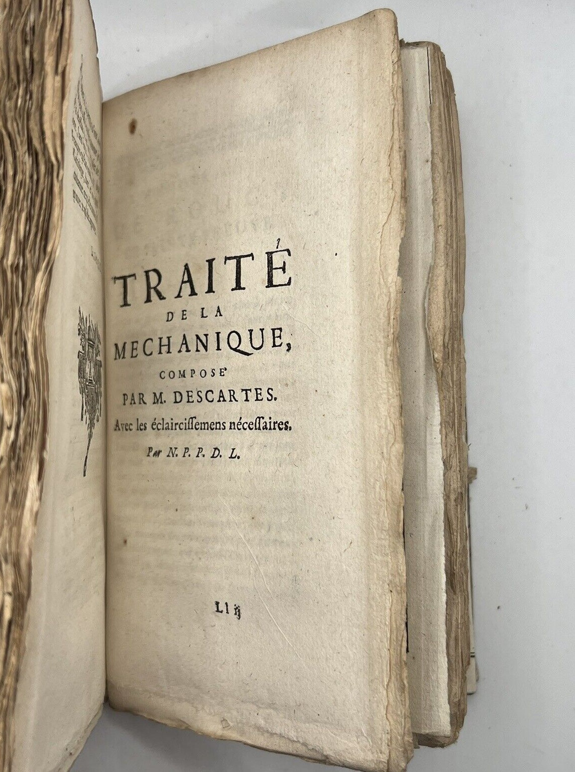 Rene Descartes 1668 Discourse on Method Third Ed & First Edition Mechanics