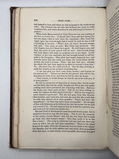 Orley Farm by Anthony Trollope 1862 First Edition Original Cloth