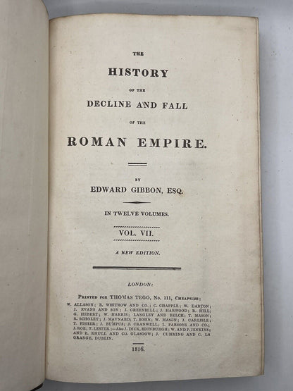 The Decline and Fall of the Roman Empire by Edward Gibbon 1816