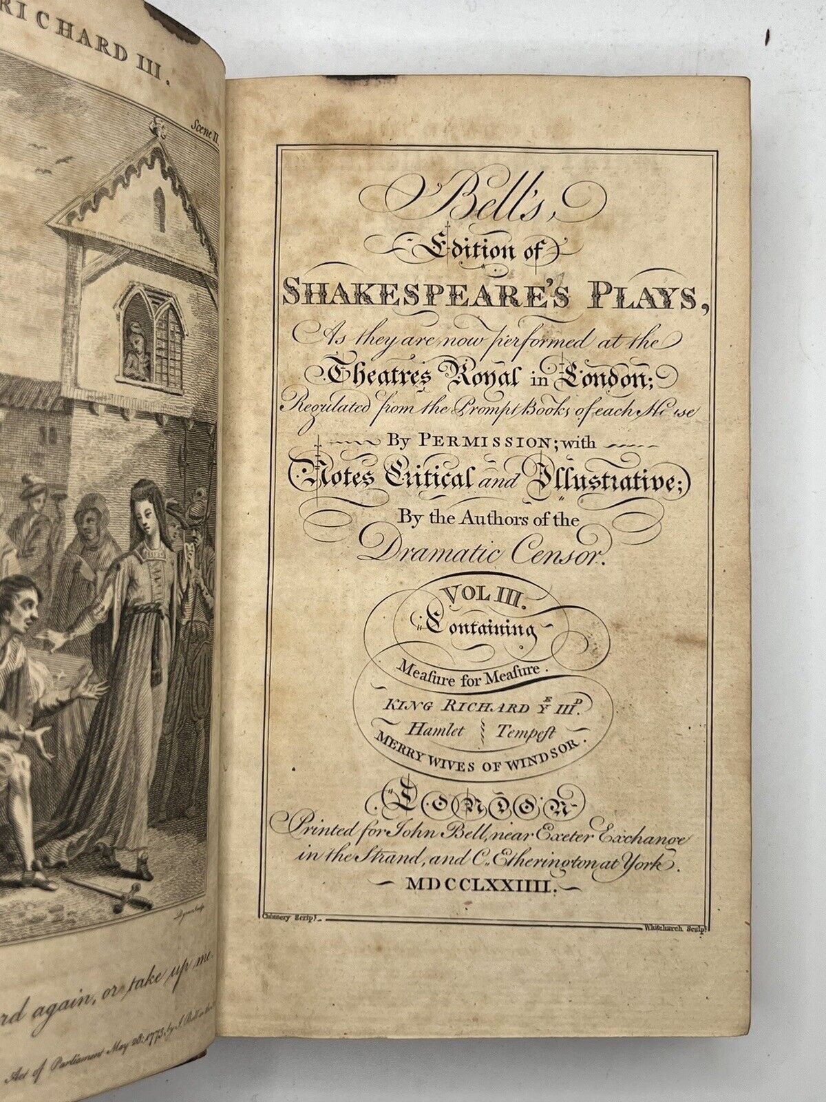 The Works of William Shakespeare 1773-4 Bell's Edition