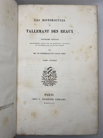 Tallemant's Biographies 1854-60 Zaehnsdorf