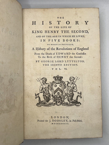 History of King Henry II by George Lord Lyttelton 1769