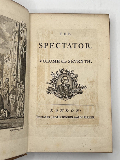 The Spectator in 8 Volumes circa 1753