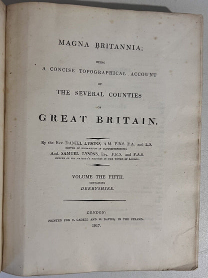 Lyson's Magna Britannia 1806-22 First Edition