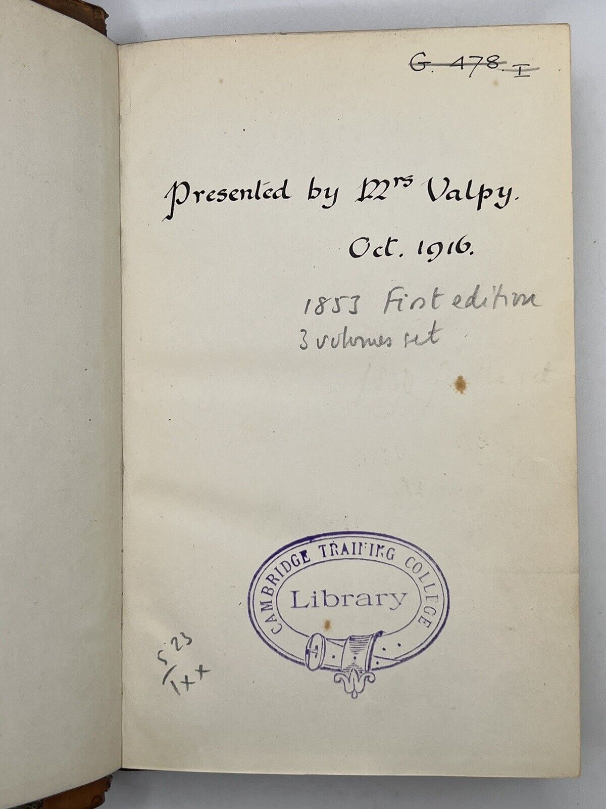 Villette by Charlotte Bronte 1853 First Edition