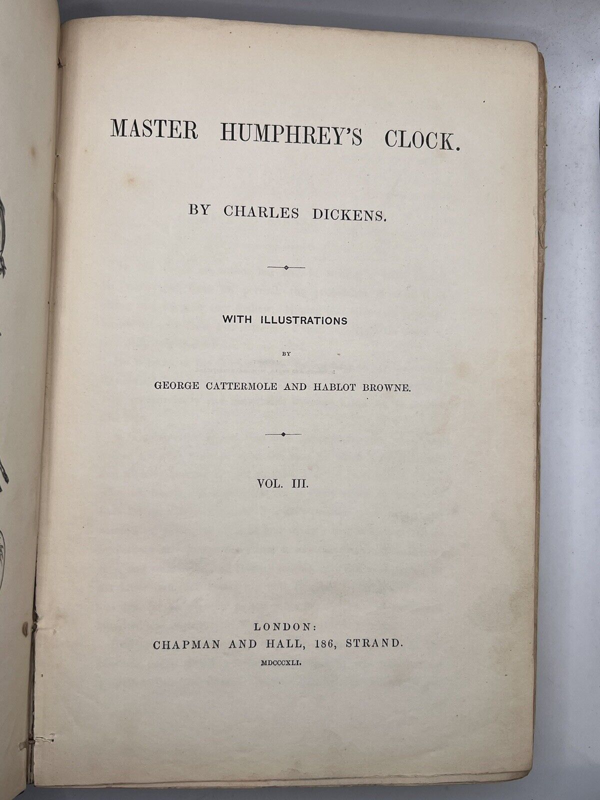 Master Humphrey's Clock by Charles Dickens 1840-41 First Edition Original Cloth