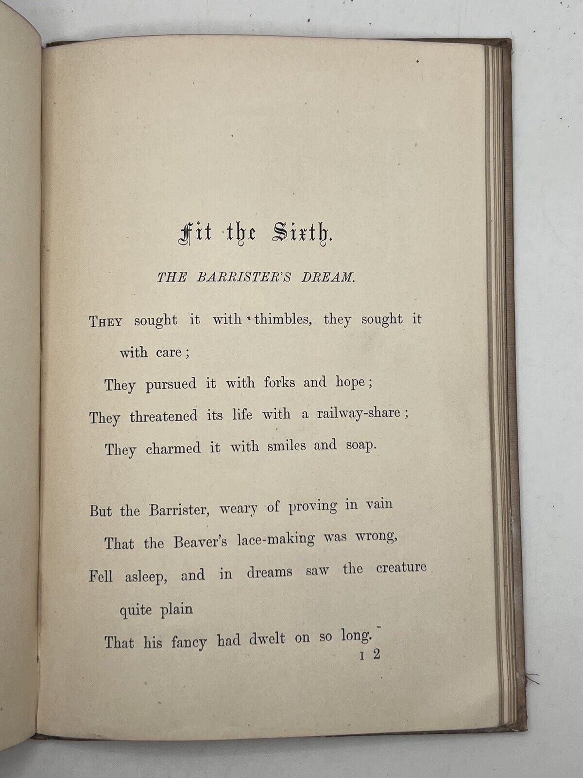 The Hunting of the Snark by Lewis Carroll 1876 First Edition Original Cloth