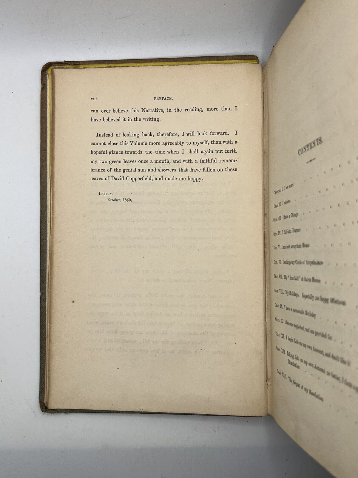 David Copperfield Charles Dickens 1850 First Edition First Printing in Original Cloth