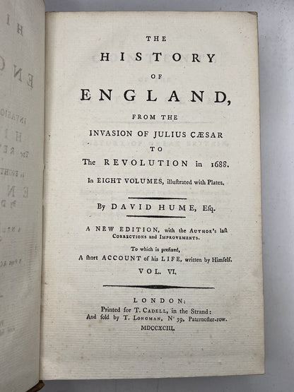 The History of England by David Hume 1792-1802