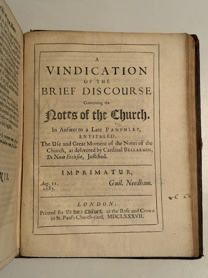 1685-8 Anglican vs Catholic Debate Sammelband