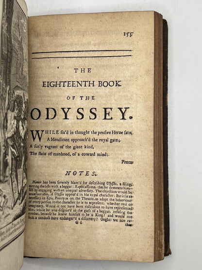 The Odyssey of Homer 1725 Alexander Pope Translation First Edition Thus