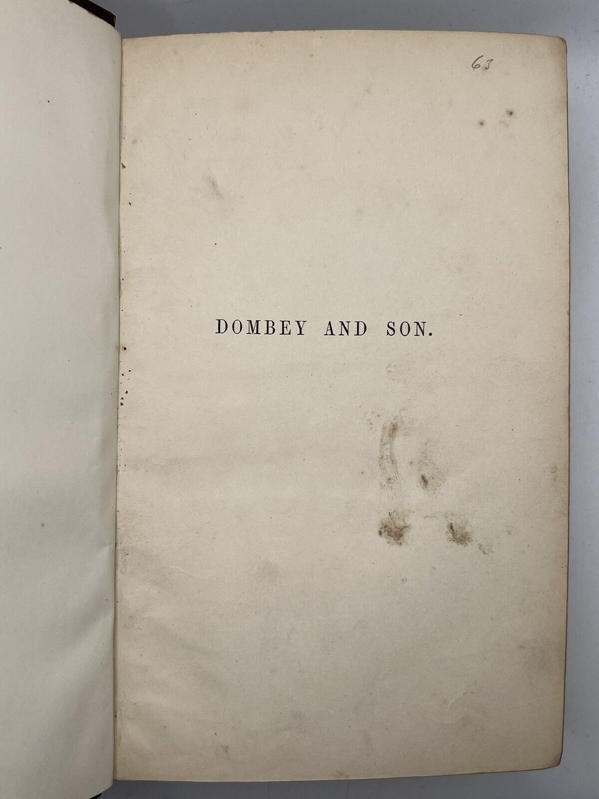 Dombey and Son by Charles Dickens 1848 First Edition First Impression