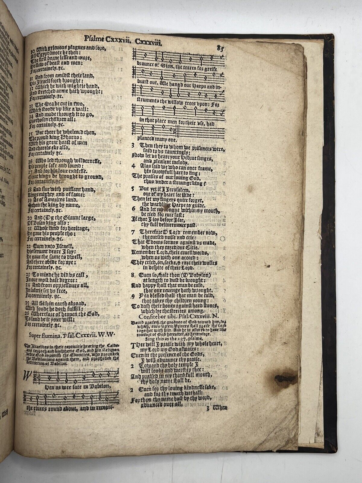 The Whole Book of Psalms 1605 Contemporary Marginalia and Music