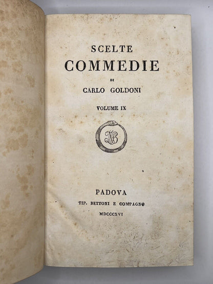 Selected Comedies By Carlo Goldoni 1811-17