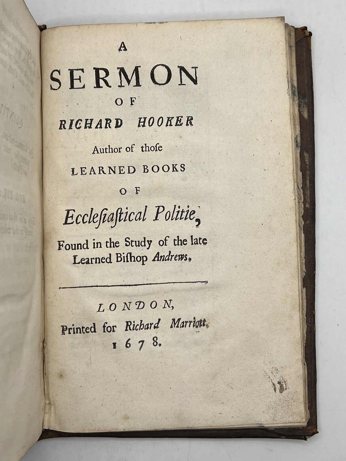 The Life of Dr. Sanderson by Izaak Walton 1678 First Edition