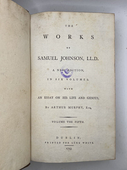 The Works of Samuel Johnson 1793 The Important Arthur Murphy Edition