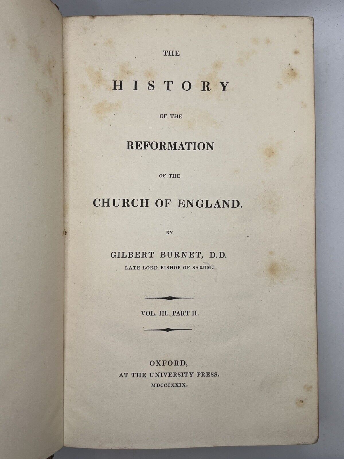 The History of the Reformation by Gilbert Burnet 1829