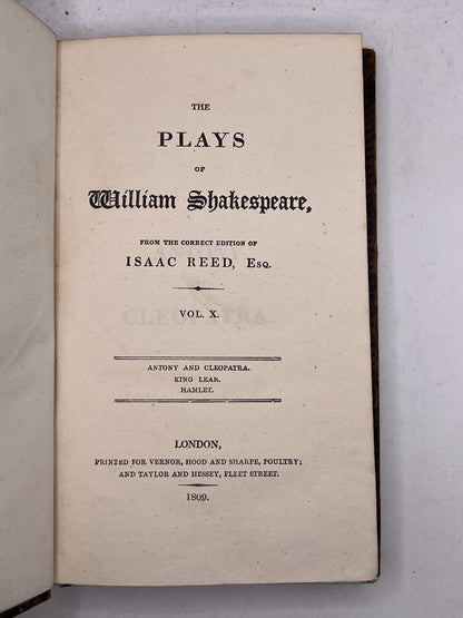 The Plays of William Shakespeare 1809 - Isaac Reed Edition