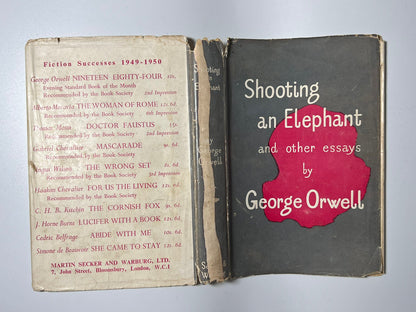 Shooting an Elephant & Essays by George Orwell 1950 First Edition