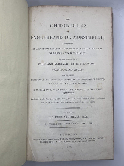 The Chronicles of Montstrelet 1810